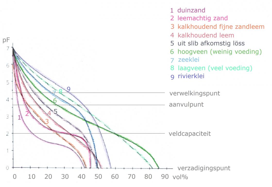 bodemvocht grondsoorten